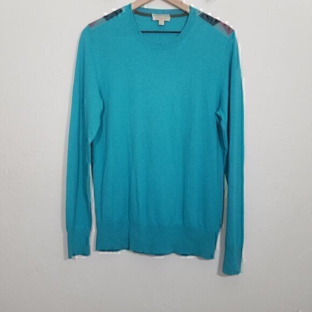 Burberry Cashmere/Cotton Nova Check Sweater Size M